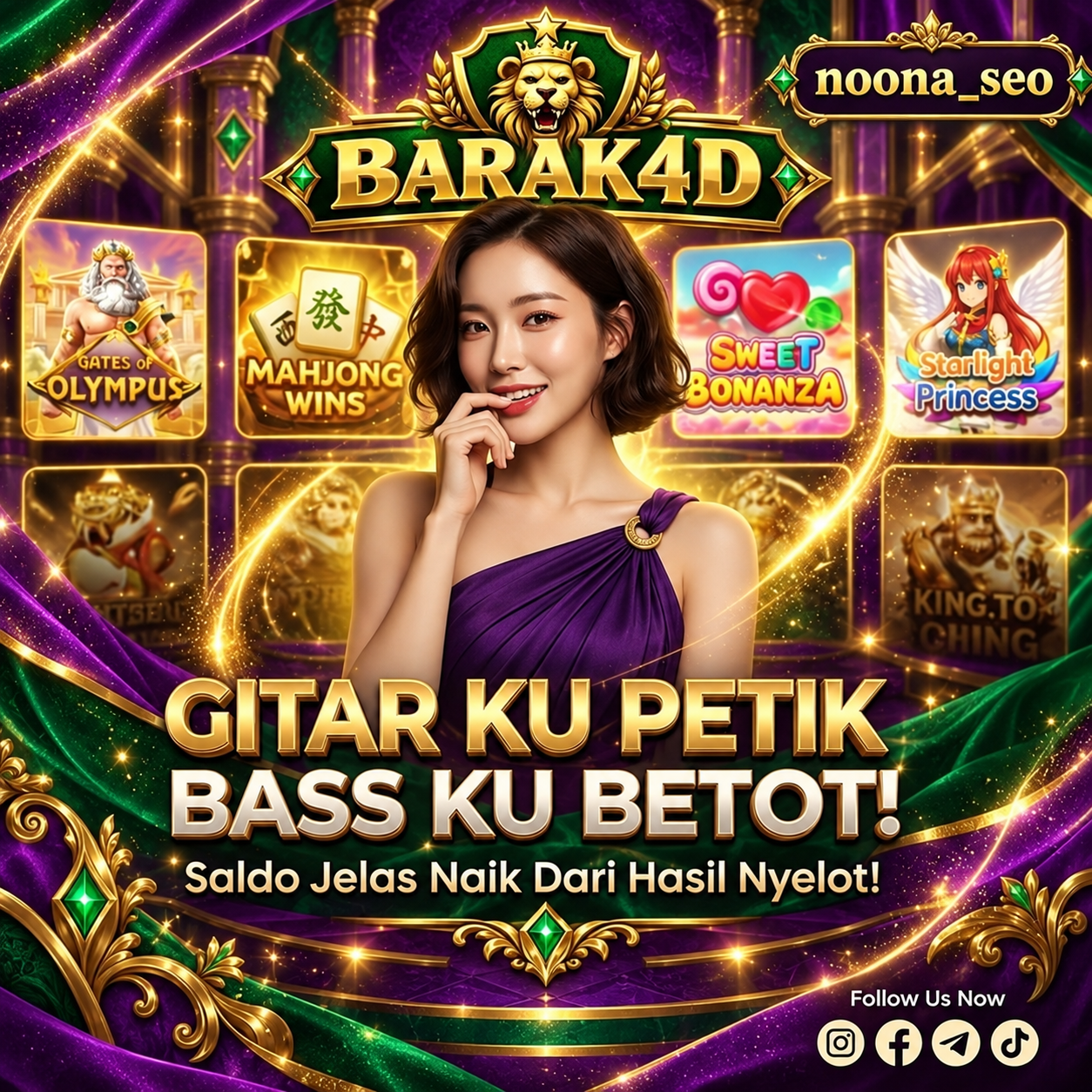 Tampilan utama aplikasi BARAK4D dengan akses permainan digital